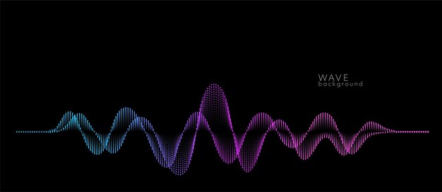 vector background with color abstract wave dots