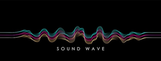 vector background with spectrum color abstract wave . modern science banner . music equalizer or soundwave concept