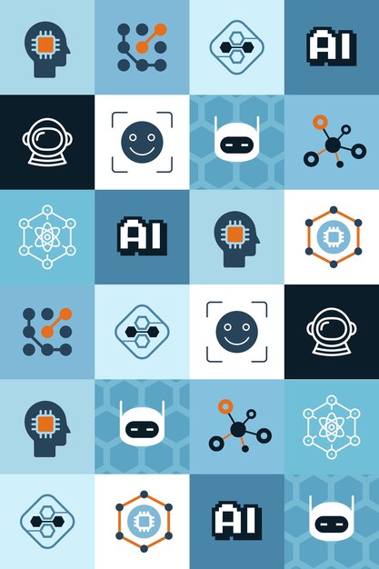 Vector blue gray AI pattern