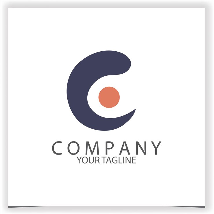 Vektör vector blue letter c logo design template