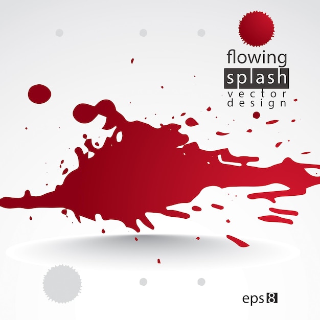 vector brush multicolored painted ink blob, eps8 smudge background. web and graphic design expressive element.