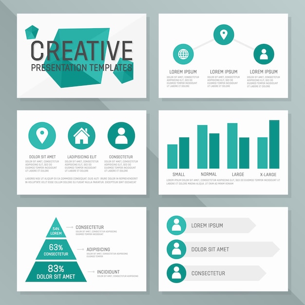 vector business presentation template set infographic elements template design