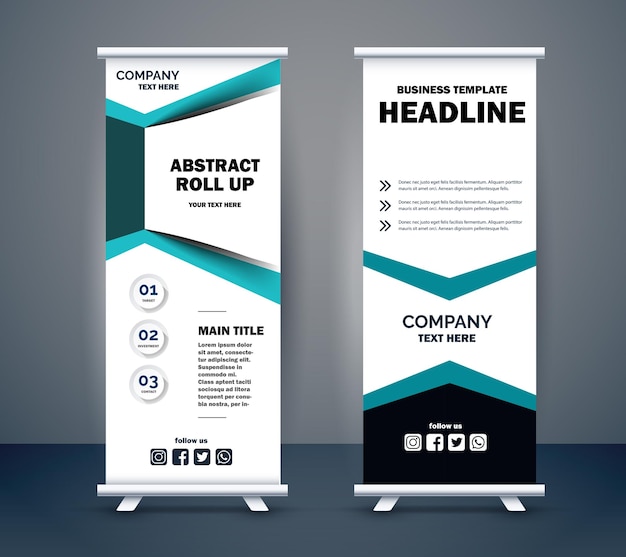 vector business roll up display standee for presentation purpose