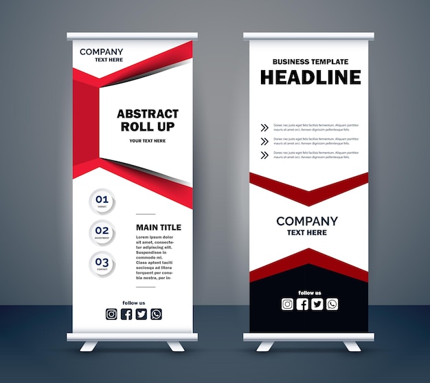 vector business roll up display standee for presentation purpose
