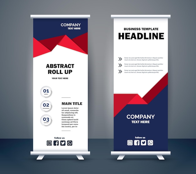 vector business roll up display standee for presentation purpose
