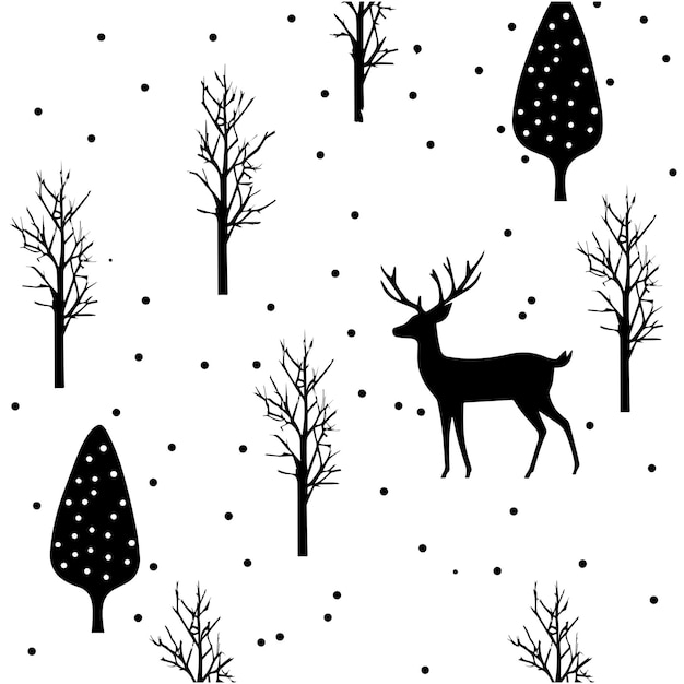 Vector Christmas and happy new year background with retro styled pattern design