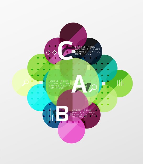 vector circle banner vector template background for workflow layout diagram number options or web design