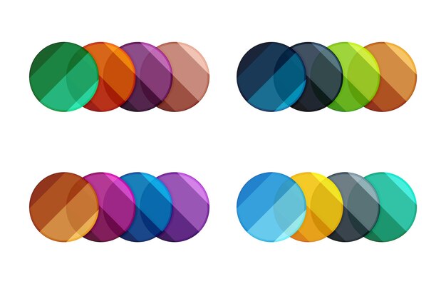 vector circle banners illustration of abstract geometric template for option infographics business diagram or presentation graphic website navigation infographic