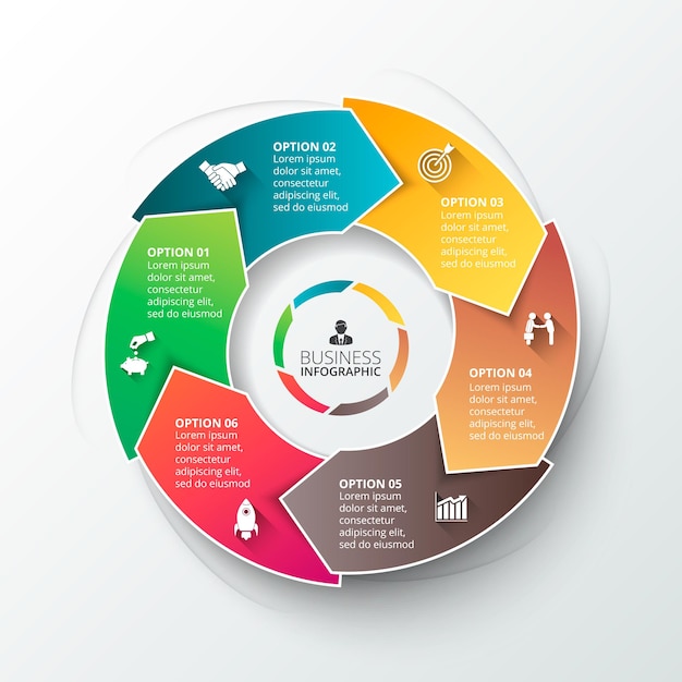 Vector circle element for infographic