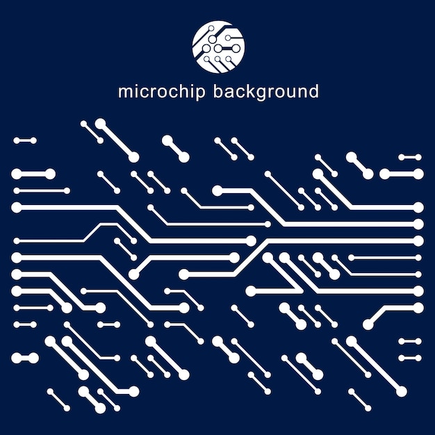 Vector circuit board, digital technologies abstraction. Computer microprocessor scheme, futuristic design. Microprocessor scheme abstract background