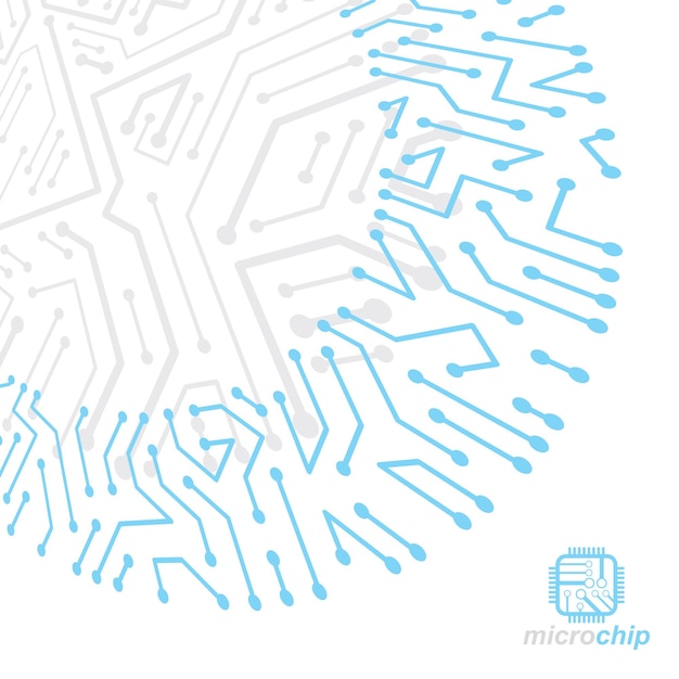 Vector circuit board, digital technologies abstraction. Computer microprocessor scheme, futuristic design. Microprocessor scheme abstract background