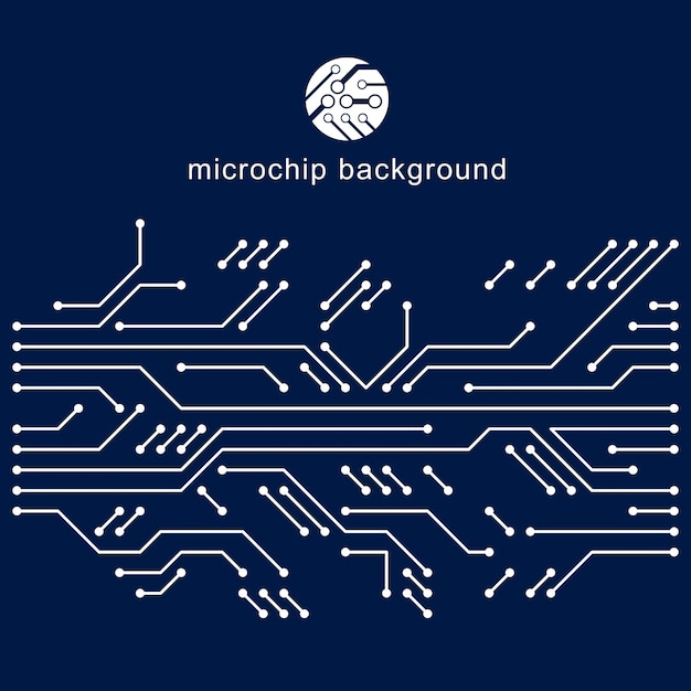 Vector circuit board, digital technologies abstraction. Computer microprocessor scheme, futuristic design. Microprocessor scheme abstract background