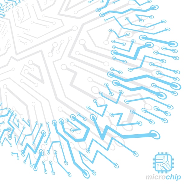 Vector circuit board, digital technologies abstraction. Computer microprocessor scheme, futuristic design. Microprocessor scheme abstract background