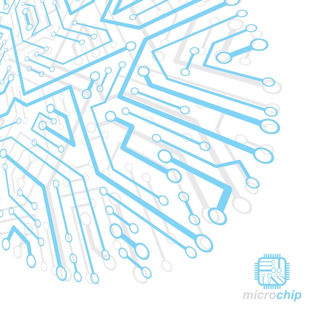 Vector circuit board, digital technologies abstraction. Computer microprocessor scheme, futuristic design. Microprocessor scheme abstract background