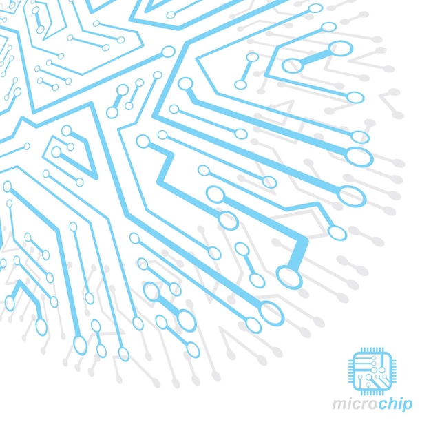 Vector circuit board, digital technologies abstraction. Computer microprocessor scheme, futuristic design. Microprocessor scheme abstract background