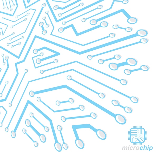 Vector circuit board, digital technologies abstraction. Computer microprocessor scheme, futuristic design. Microprocessor scheme abstract background