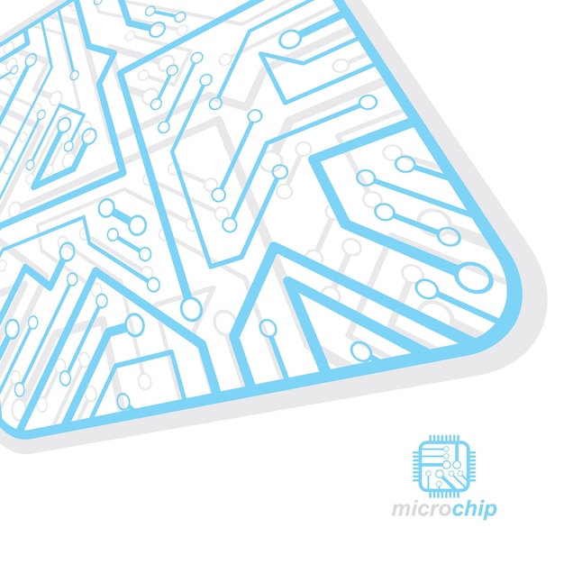 Vector circuit board, digital technologies abstraction. Computer microprocessor scheme, futuristic design. Microprocessor scheme abstract background