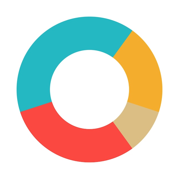 vector circular diagrams flat design donut chart template vector illustration editable colors