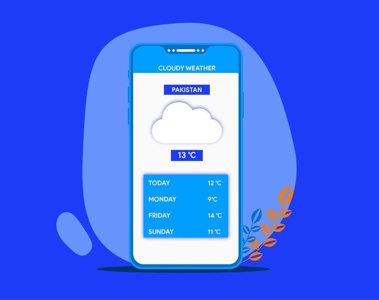 Vector cloudy weather illustation