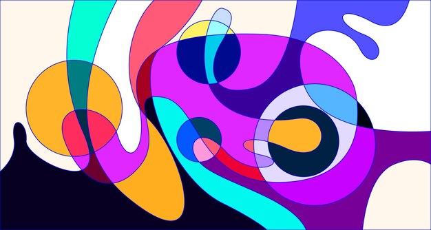 vector colorful abstract psychedelic liquid and fluid background pattern