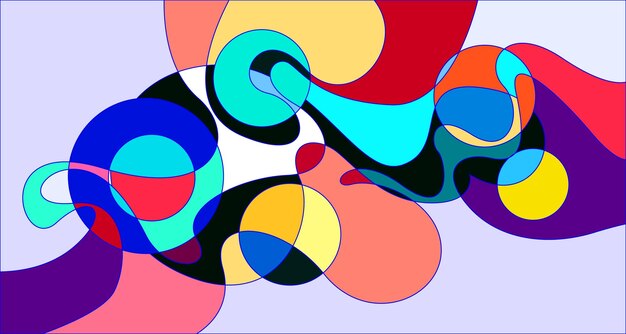 vector colorful abstract psychedelic liquid and fluid background pattern
