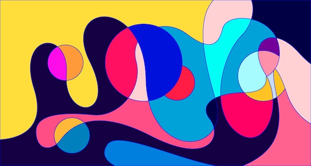 vector colorful abstract psychedelic liquid and fluid background pattern