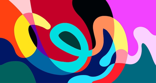 vector colorful abstract psychedelic liquid and fluid background pattern
