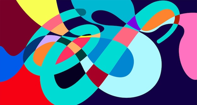 vector colorful abstract psychedelic liquid and fluid background pattern