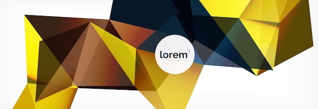 Vector colorful geometric triangle background crystal banner design
