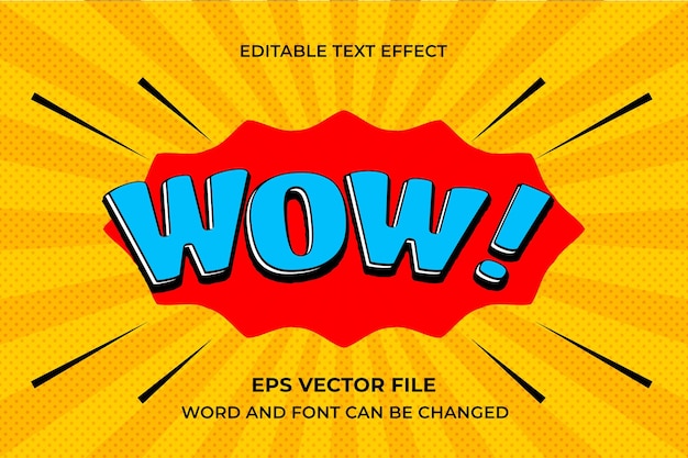 Vector comic speech bubble word wow
