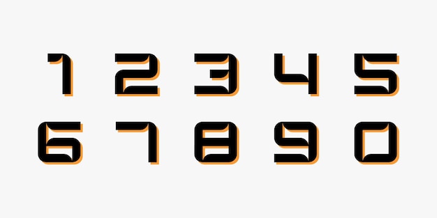 vector creative color 3d geometry shapes' numerals font alphabet vector illustrations
