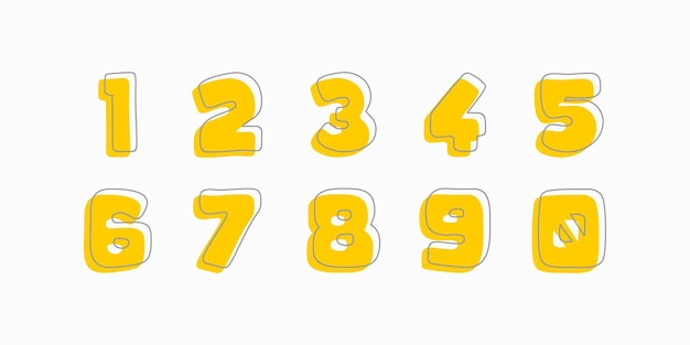 vector creative color geometry shapes numerals font alphabet vector illustrations