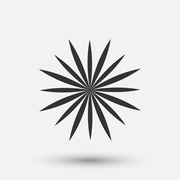 Vector creative icon floral decorative element geometric design Round flower sign
