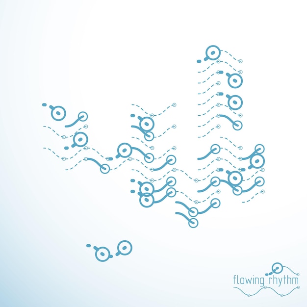 vector cybernetic background, chaotic abstract lines illustration.