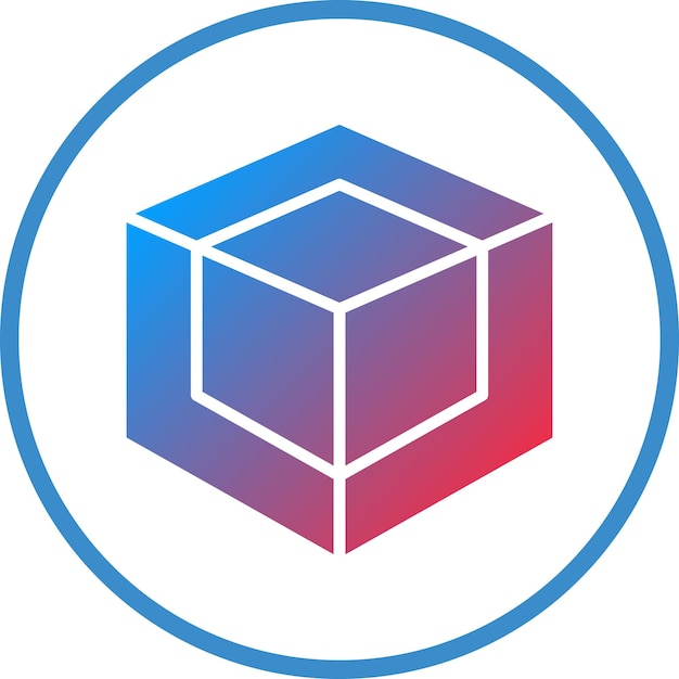Vector Design 3D Modeling Icon Style