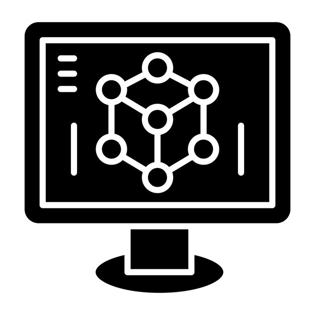 Vector Design 3d Modeling Icon Style
