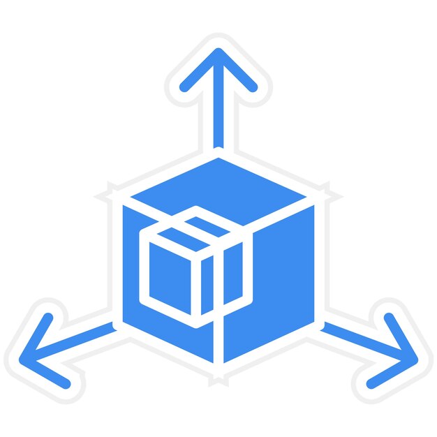 Vector Design 3d Modeling Icon Style