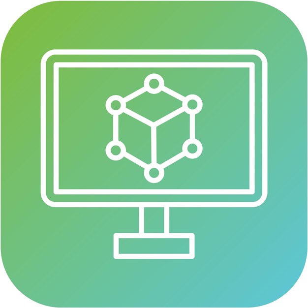 Vector Design 3D Modeling Icon Style