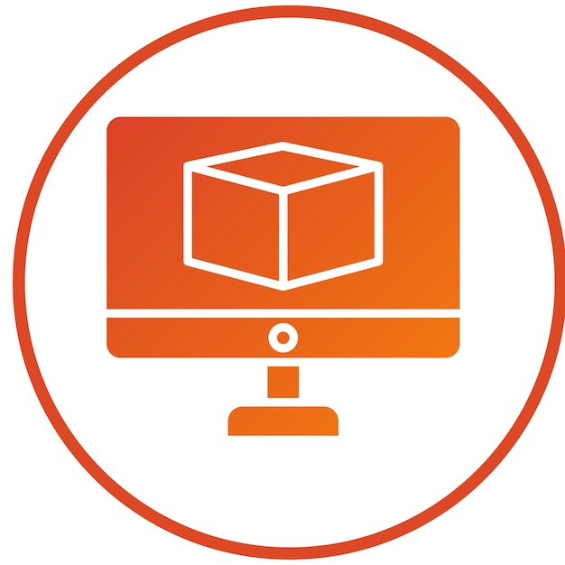 Vector Design 3D Modeling Icon Style