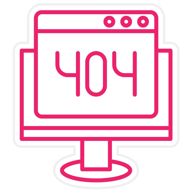 vector design 404 error icon style