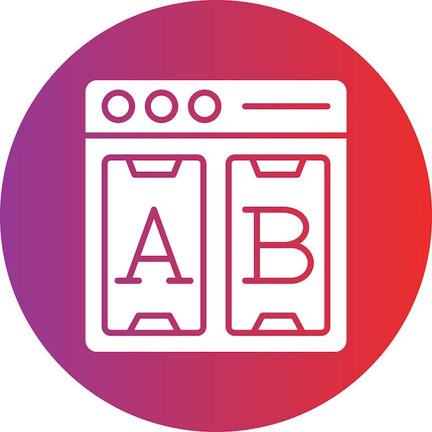 Vector Design Ab Testing Icon Style