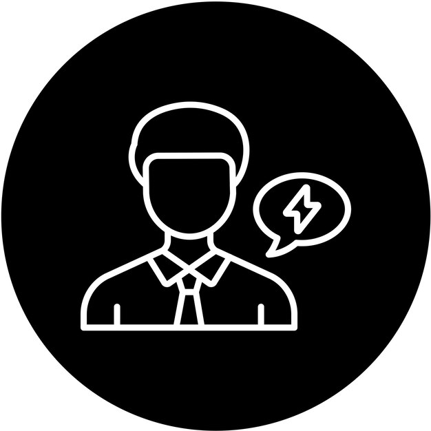 Vector Design Activist Male Icon Style