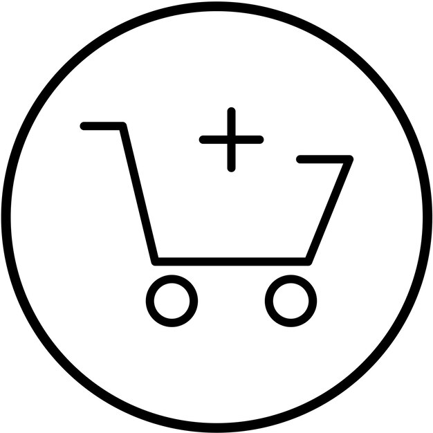 vector design add to cart icon style