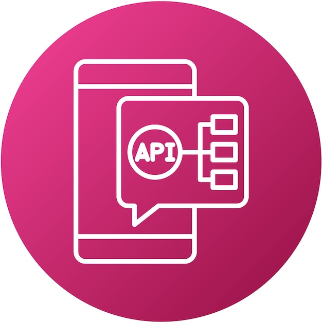 vector design api integration icon style