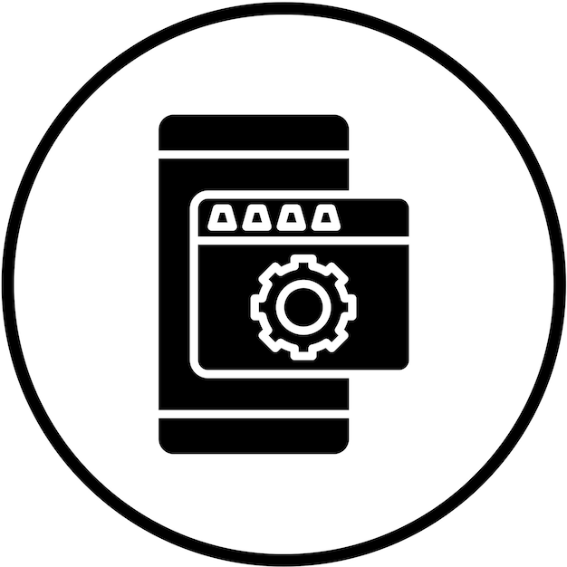 vector design application setting icon style