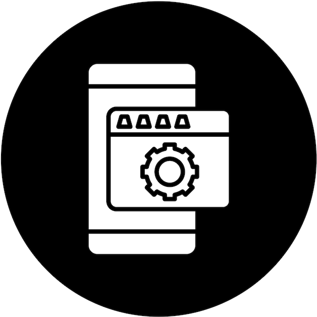 Vector Design Application Setting Icon Style