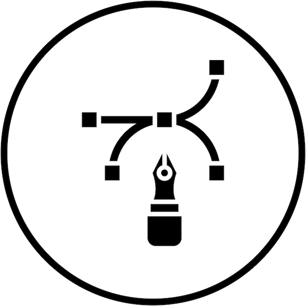 Vector Design Arch Point And Pen Icon Style