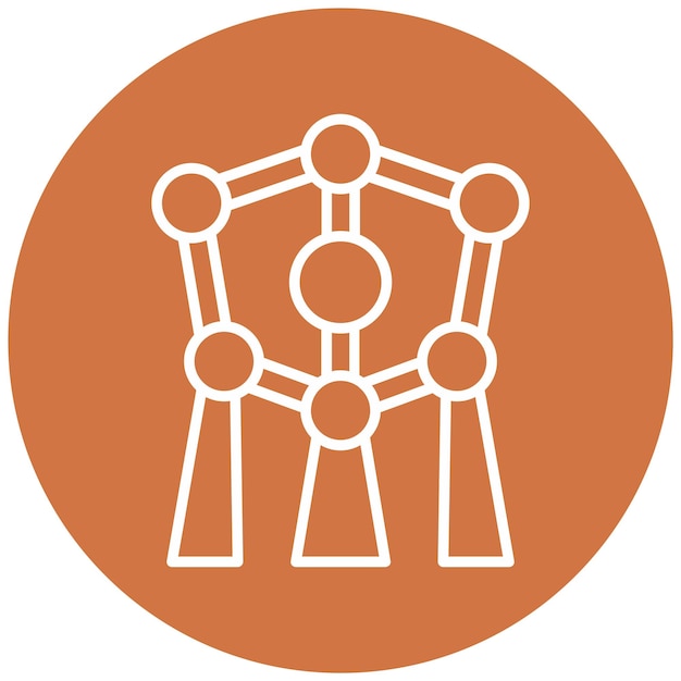 Vector Design Atomium Icon Style