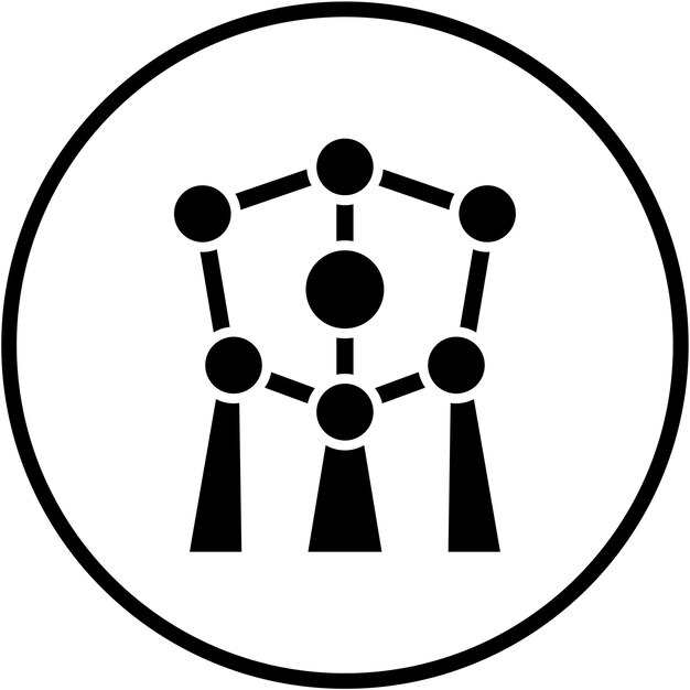 Vector Design Atomium Icon Style
