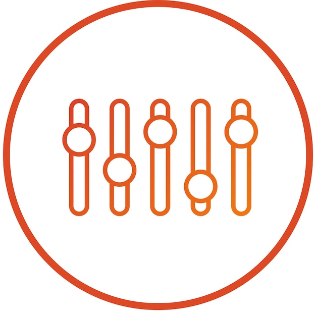 Vector Design Audio Mixing Icon Style